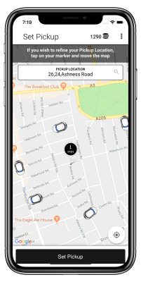 Cabbis customer app screenshot